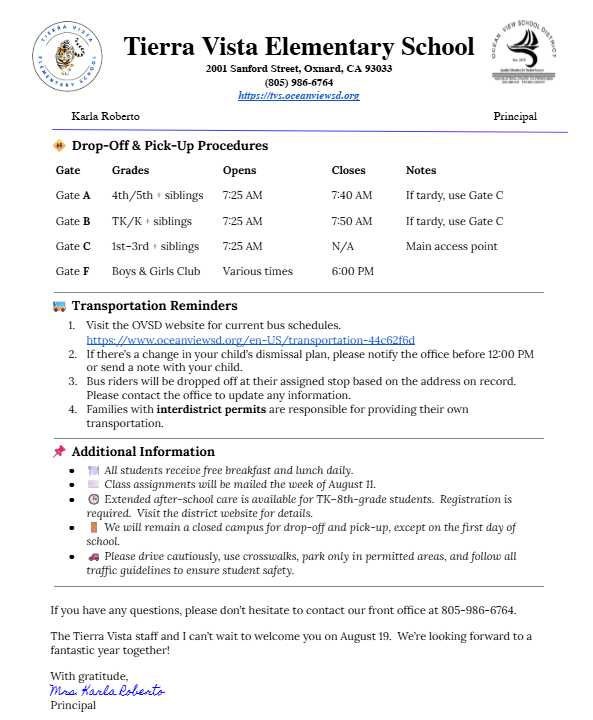 Principals letter page 2